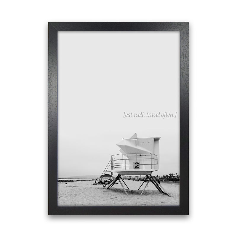 Eat Well Travel Often Photography Art Print by Kubistika Black Grain