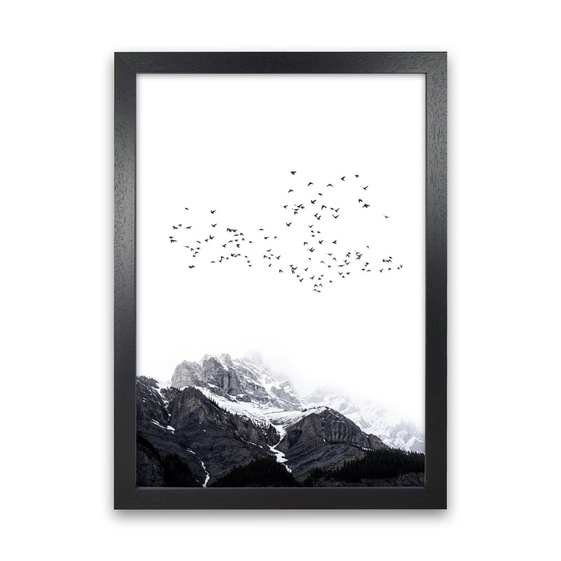 The Mountains Contemporary Landscape Art Print by Kubistika Black Grain