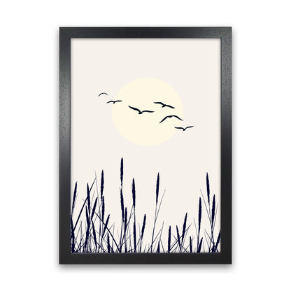 Shadows Of The Sun Contemporary Art Print by Kubistika Black Grain