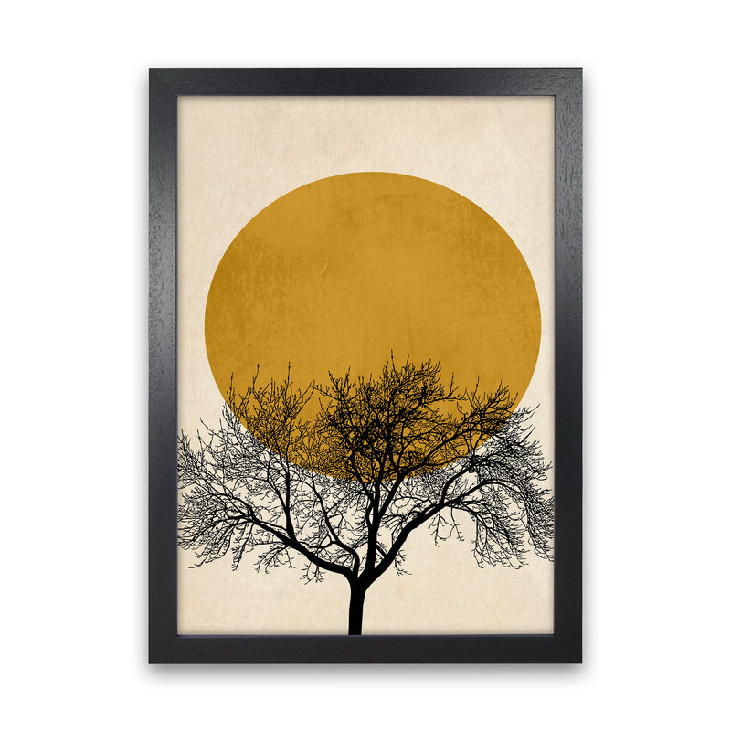 A Beautiful Winter Morning Modern Contemporary Art Print by Kubistika Black Grain