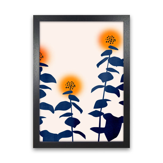 Sunflowers Art Print by Kubistika Black Grain