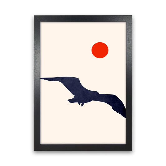 Seagull Art Print by Kubistika Black Grain
