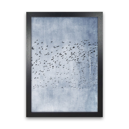 Moving On - Blue Art Print by Kubistika Black Grain