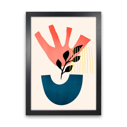 Mid Century Y Art Print by Kubistika Black Grain