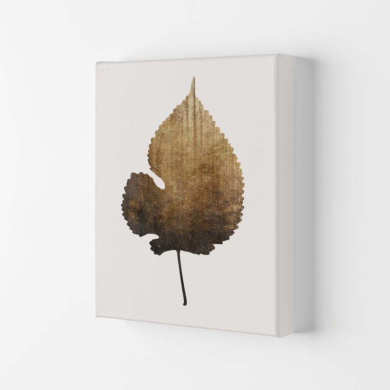 Golden leaf No Botanical Art Print by Kubistika Canvas