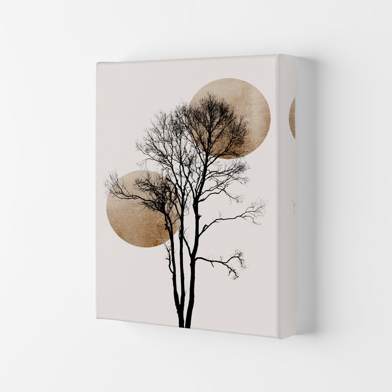Sun and Moon hiding-GOLD Contemporary Art Print by Kubistika Canvas