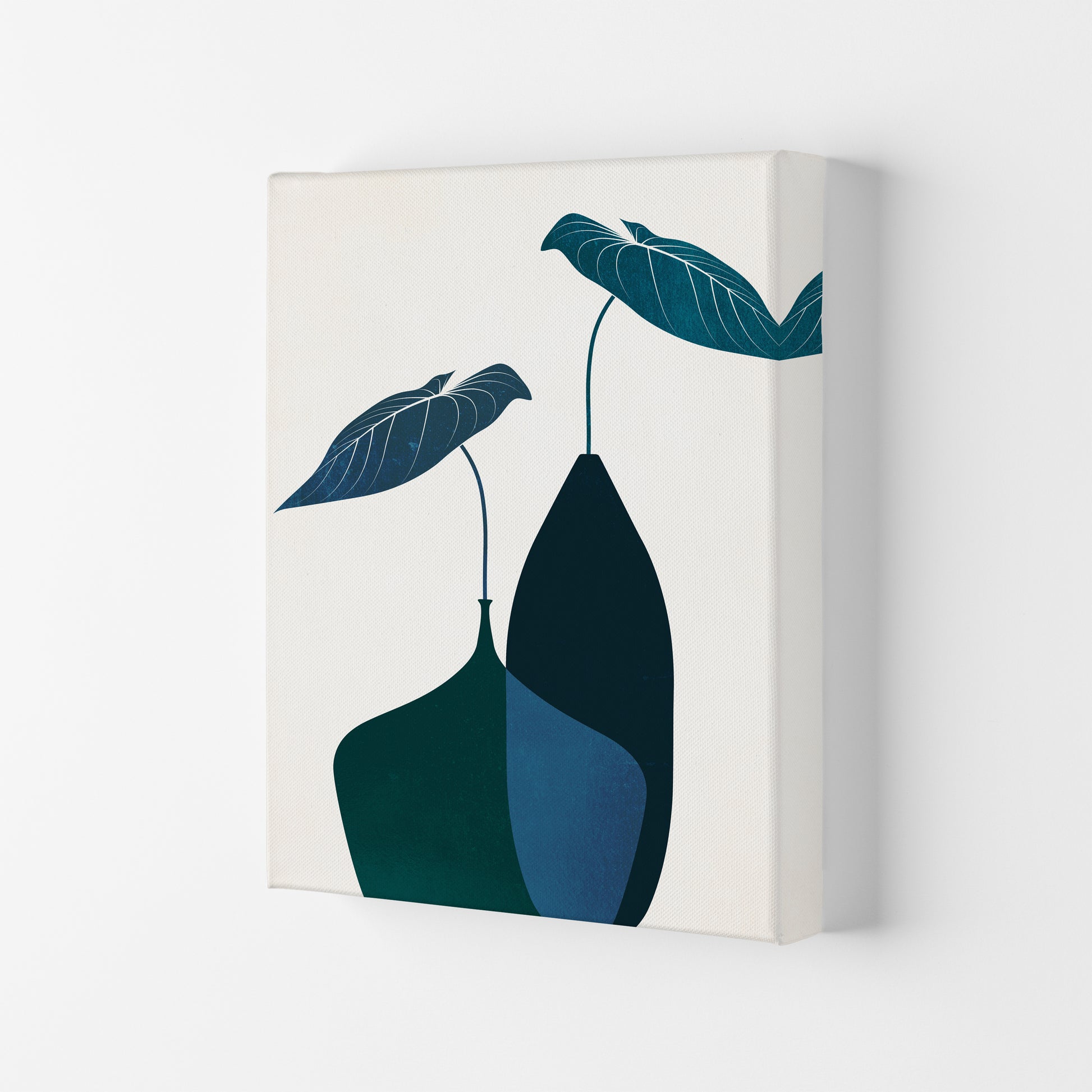 Scandinavian Bouquet-BLEU Contemporary Art Print by Kubistika Canvas