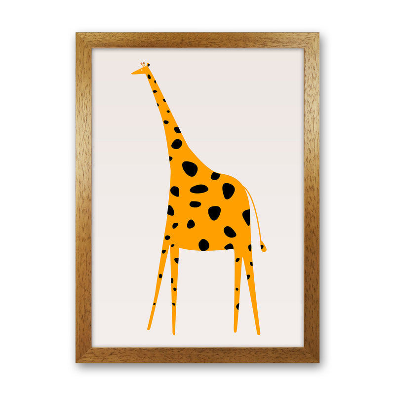 Cute Griraffe Nursery Art Print by Kubistika Oak Grain