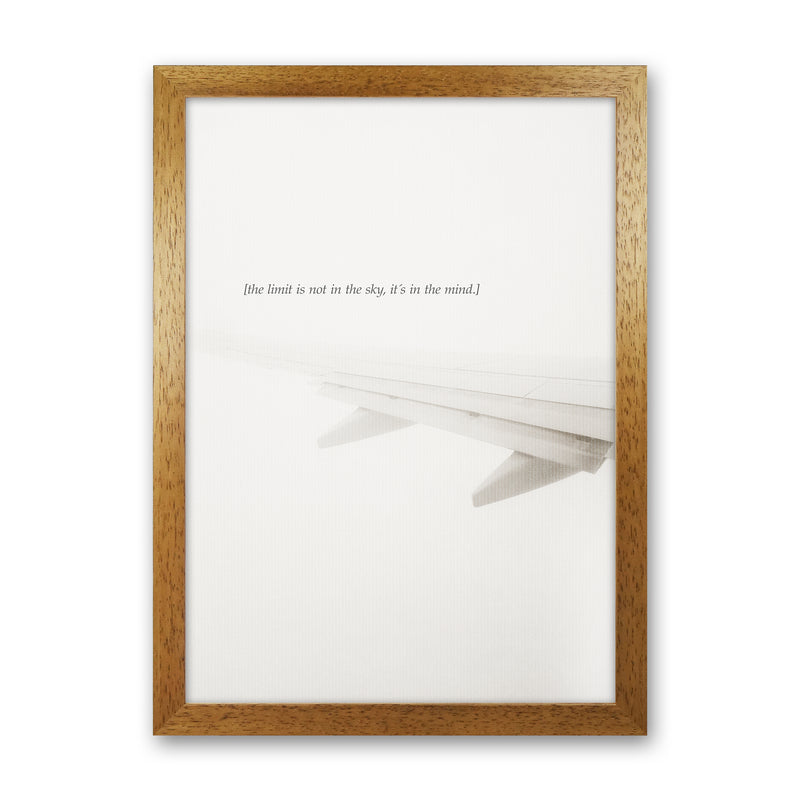 No Limits Quote Contemporary Art Print by Kubistika Oak Grain