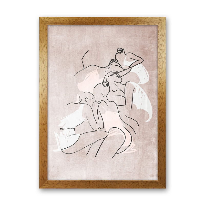 Les Femmes Fatales Contemporary Art Print by Kubistika Oak Grain