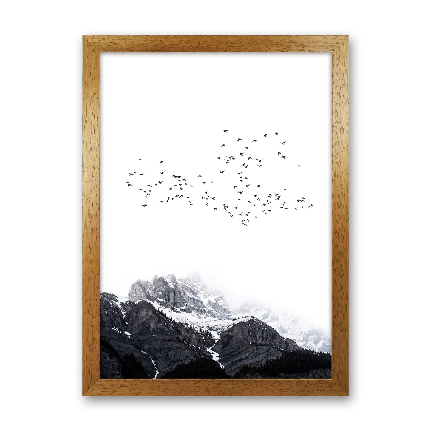 The Mountains Contemporary Landscape Art Print by Kubistika Oak Grain