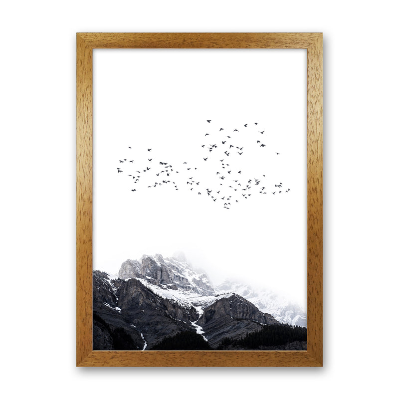 The Mountains Contemporary Landscape Art Print by Kubistika Oak Grain
