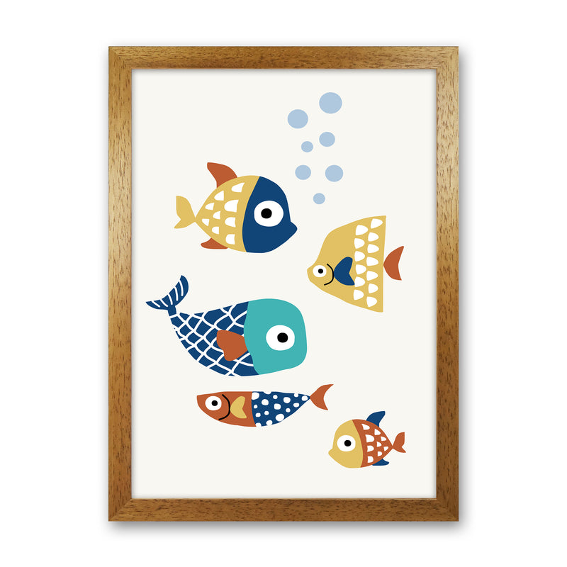 Little Friends Childrens Nursery Art Print by Kubistika Oak Grain