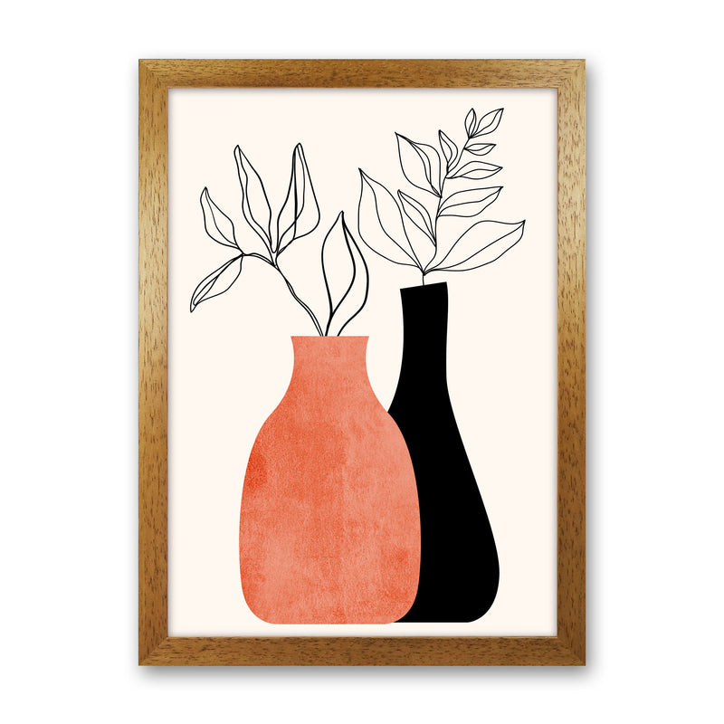 Madame & Monsieur Art Print by Kubistika Oak Grain
