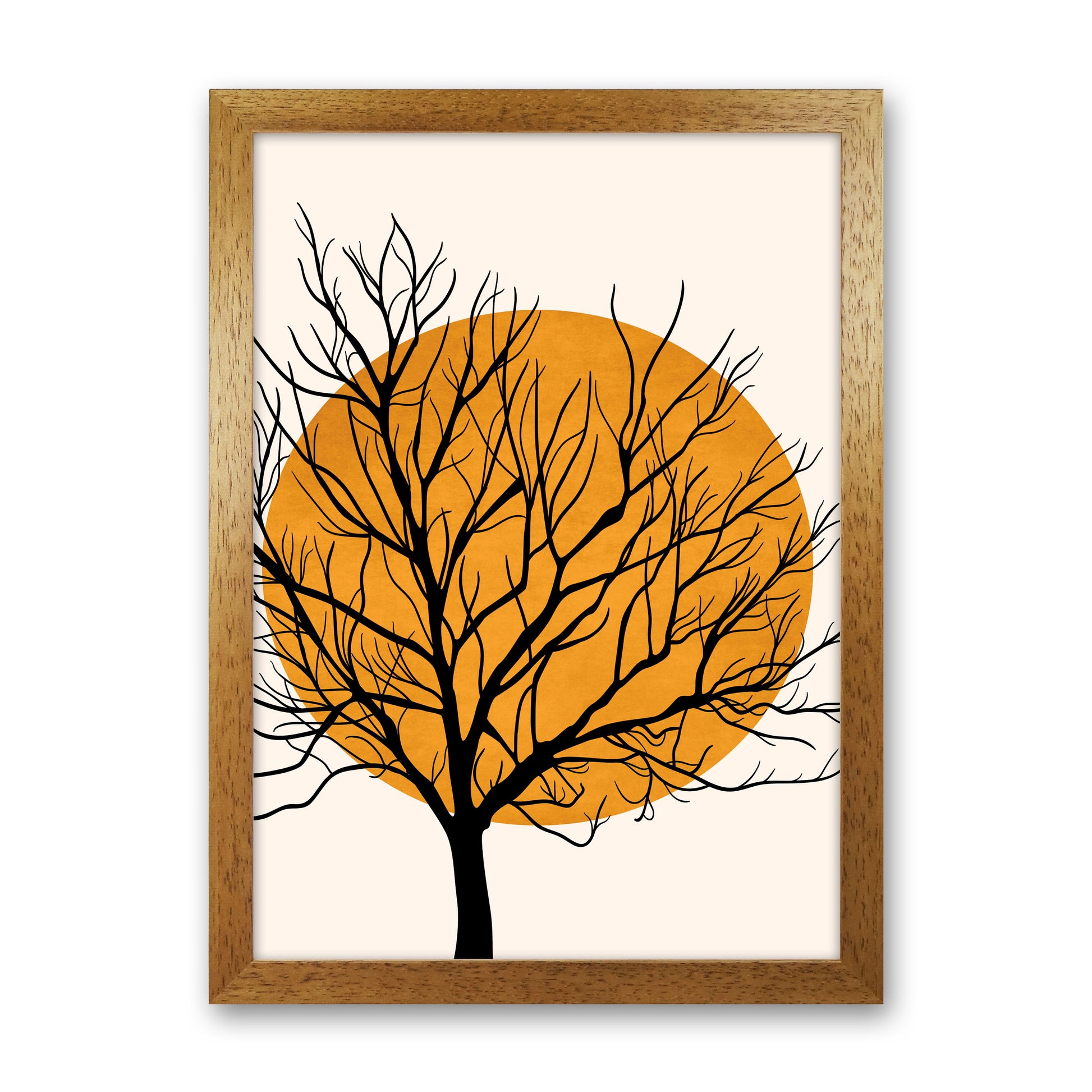 Hiding Sun Art Print by Kubistika Oak Grain