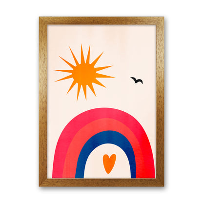 Happy Days! Art Print by Kubistika Oak Grain