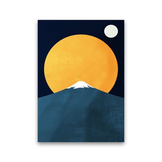 Himalaya At Night Contemporary Art Print by Kubistika Print Only