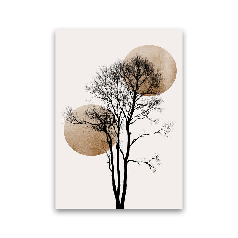 Sun and Moon hiding-GOLD Contemporary Art Print by Kubistika Print Only