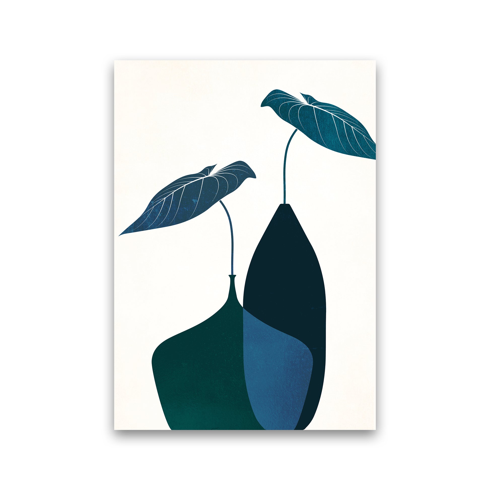 Scandinavian Bouquet-BLEU Contemporary Art Print by Kubistika Print Only