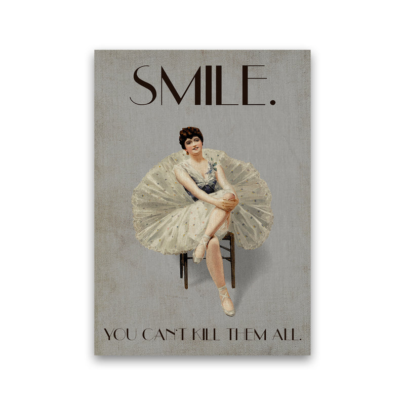 Keep Smiling Vintage Art Print by Kubistika Print Only