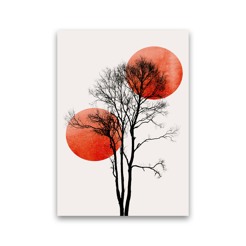 Sun and Moon hiding-ROUGE Contemporary Art Print by Kubistika Print Only