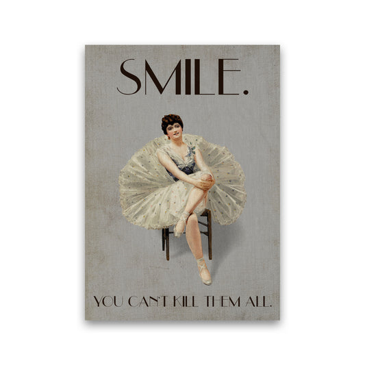 Keep Smiling Art Print by Kubistika Print Only