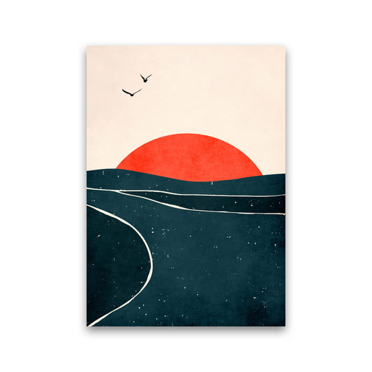 Doves And Waves Art Print by Kubistika Print Only