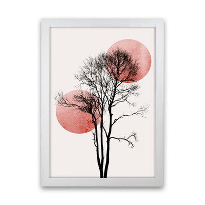 Sun and Moon hiding-ROSE Contemporary Art Print by Kubistika White Grain