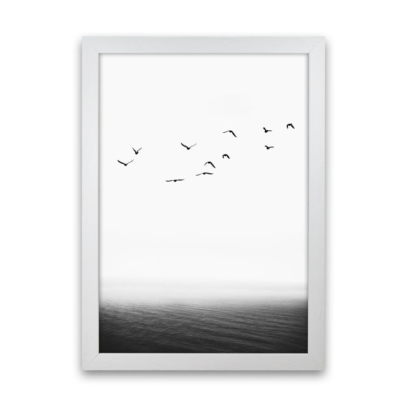 The Seaside Landscape Contemporary Art Print by Kubistika White Grain