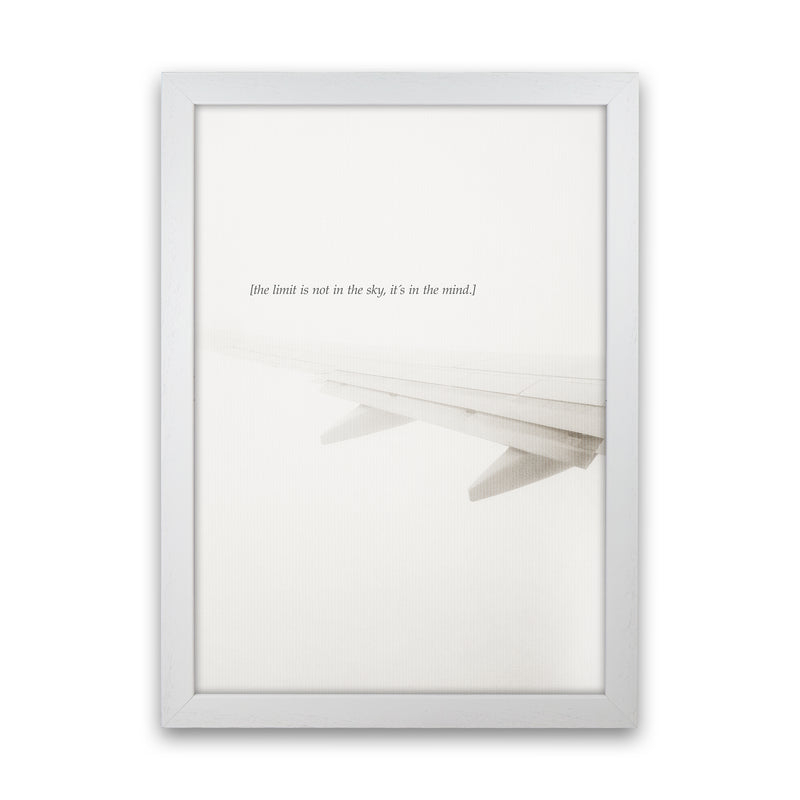 No Limits Quote Contemporary Art Print by Kubistika White Grain