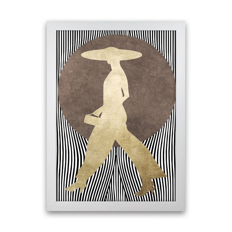 La Madame Noir Vintage Contemporary Art Print by Kubistika White Grain