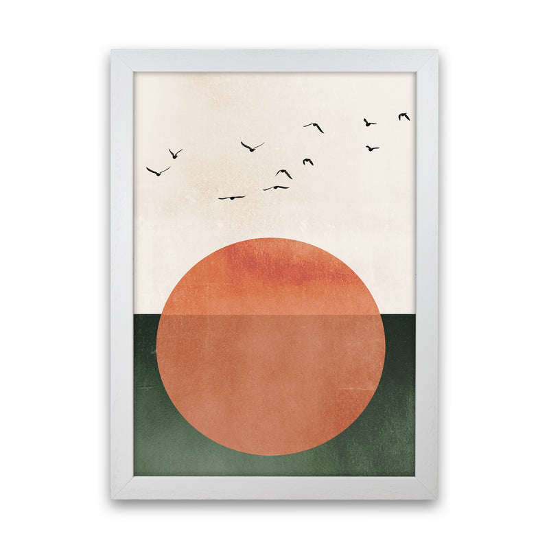 A Day At The Ocean  Modern Contemporary Art Print by Kubistika White Grain