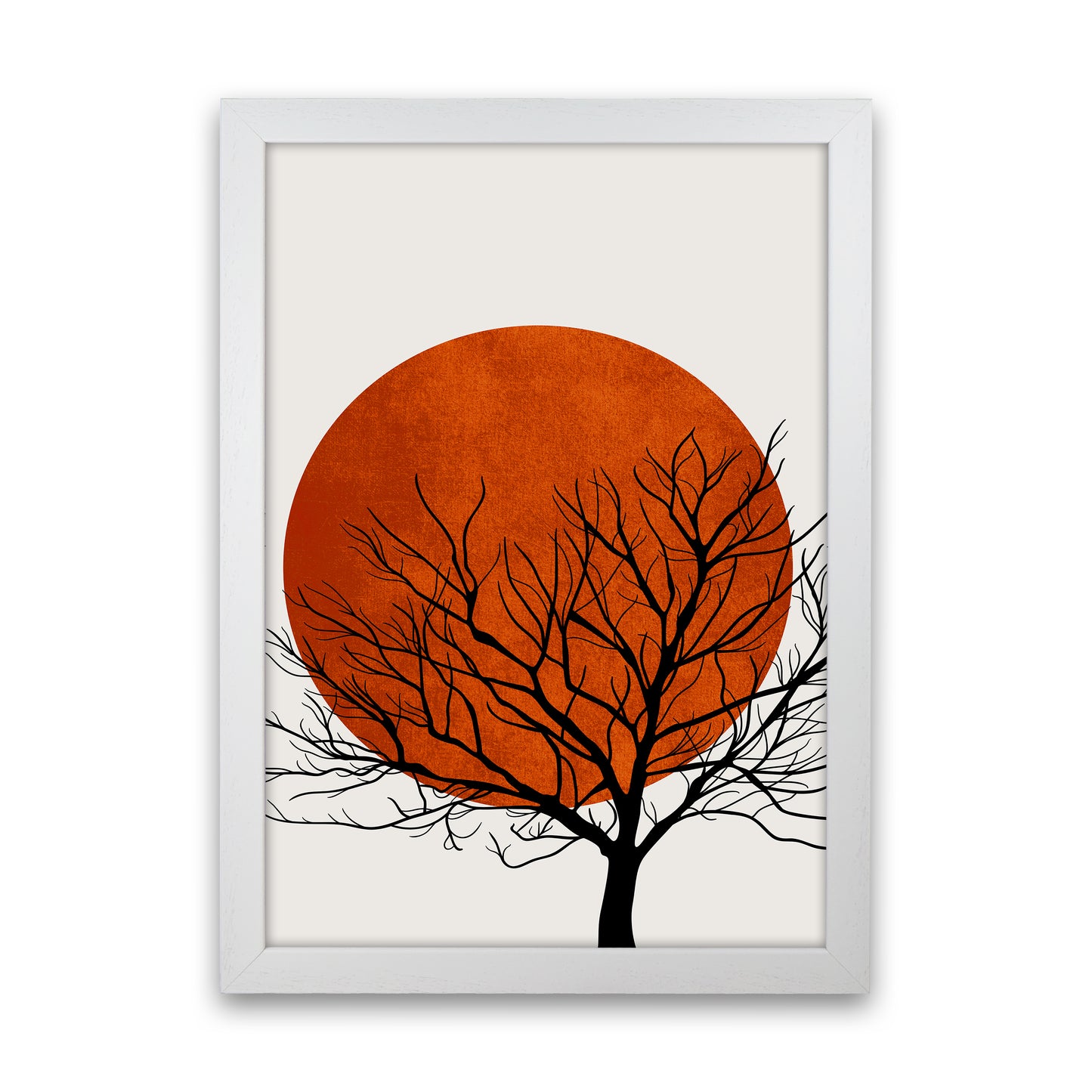 A Blooming Oak  Modern Contemporary Art Print by Kubistika White Grain