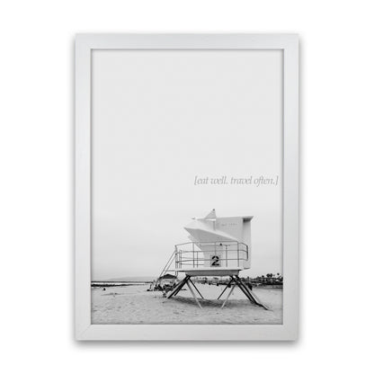 Eat Well Travel Often Photography Art Print by Kubistika White Grain
