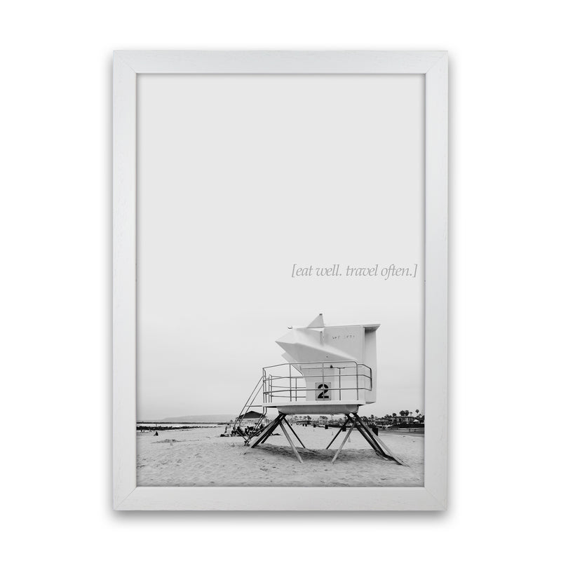Eat Well Travel Often Photography Art Print by Kubistika White Grain