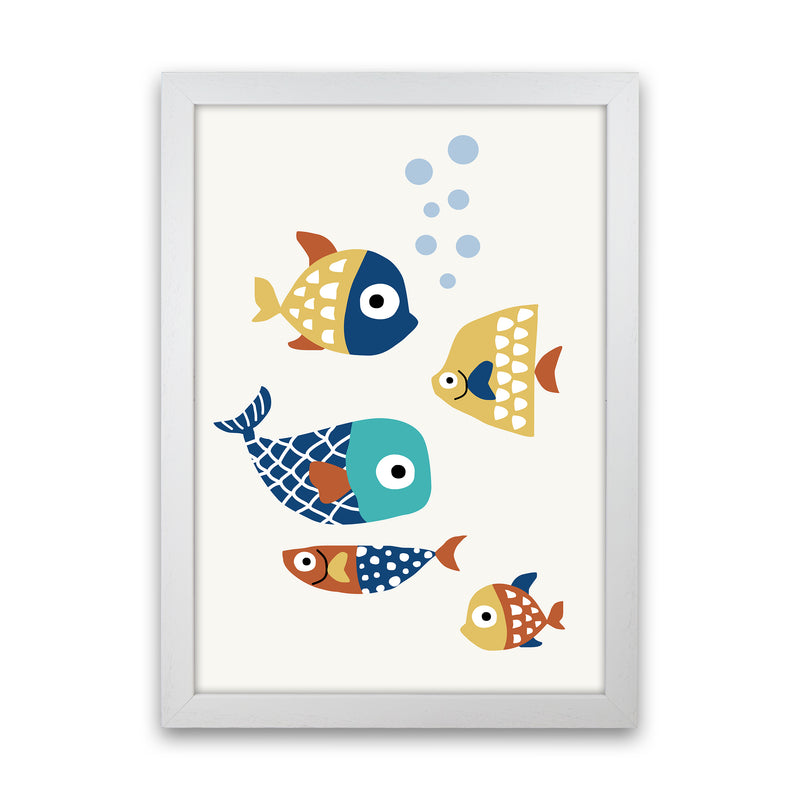 Little Friends Childrens Nursery Art Print by Kubistika White Grain