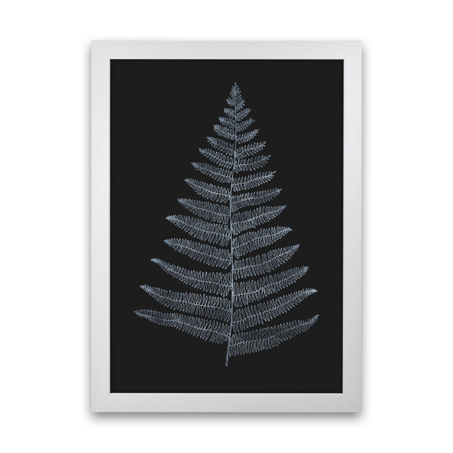 Botanica Minimalistica - BLEU Modern Art Print by Kubistika White Grain