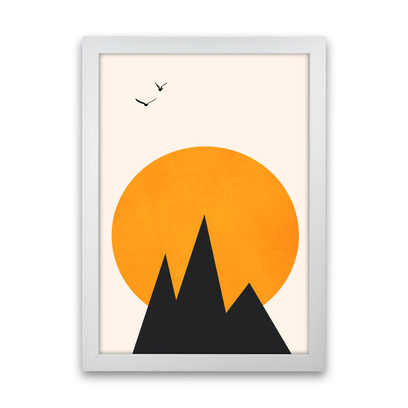 Les Alpes Art Print by Kubistika White Grain