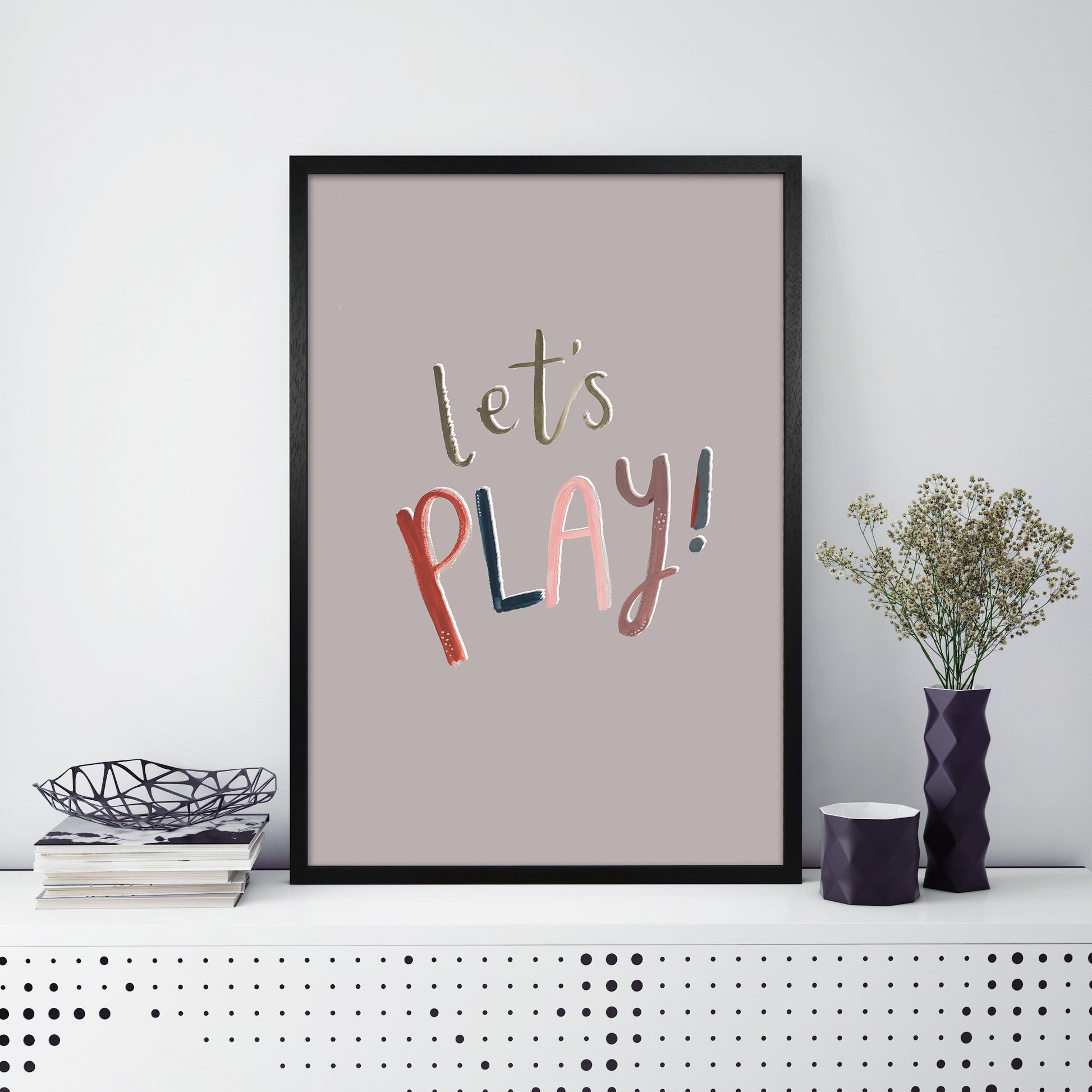 Laura Irwin Let's Play A1 Black with White Mount