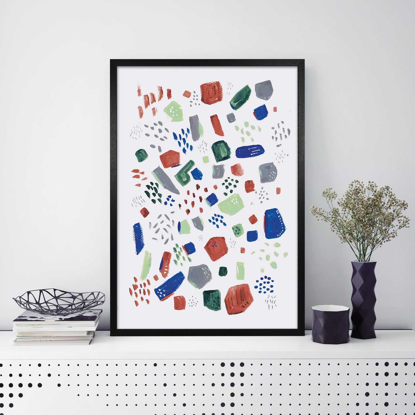 Laura Irwin Terrazzo A1 Black with White Mount