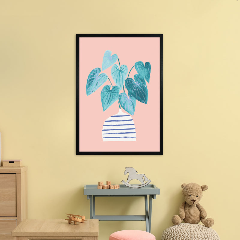 Minimal Houseplant Art Print by Laura Irwin A1 White Frame