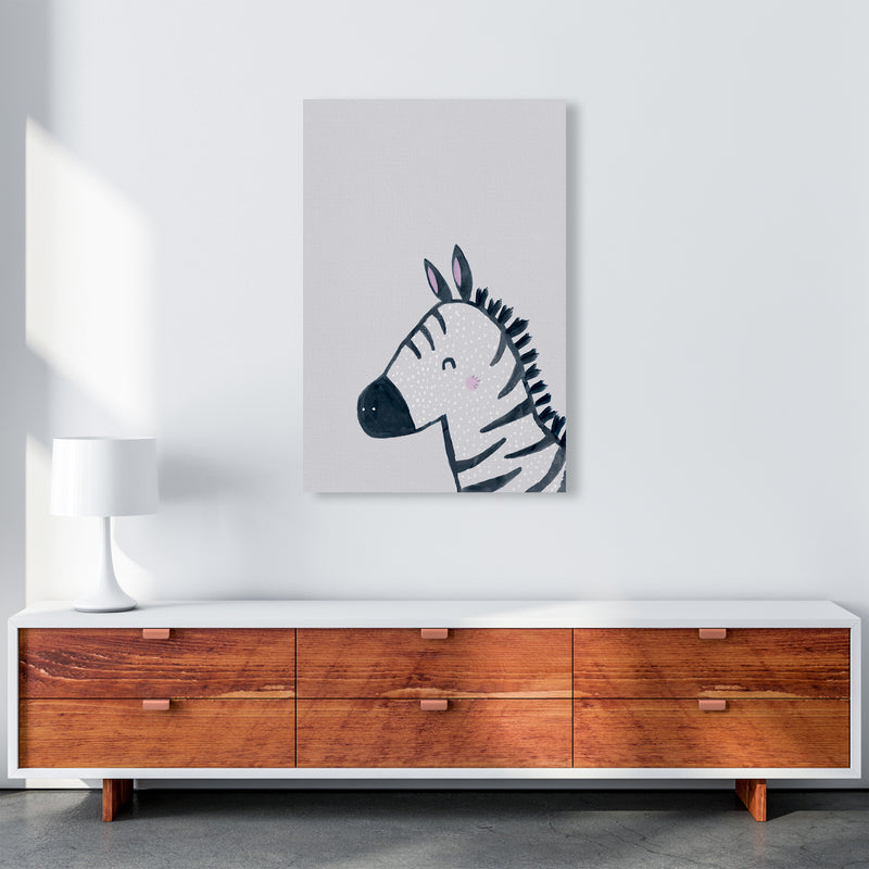 Inky Zebra Animal Art Print by Laura Irwin A1 Canvas