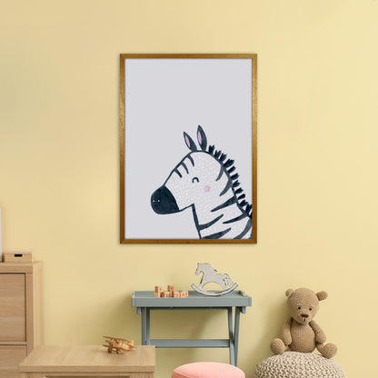 Inky Zebra Animal Art Print by Laura Irwin A1 Print Only