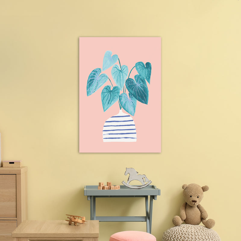 Minimal Houseplant Art Print by Laura Irwin A1 Black Frame