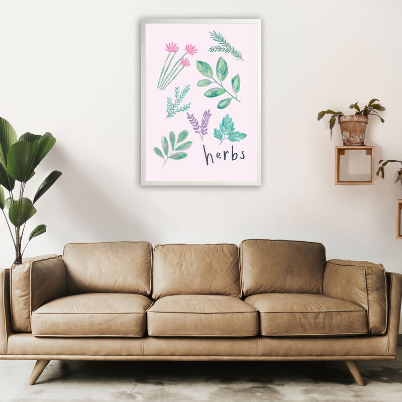 Herbs  Art Print by Laura Irwin A1 Oak Frame