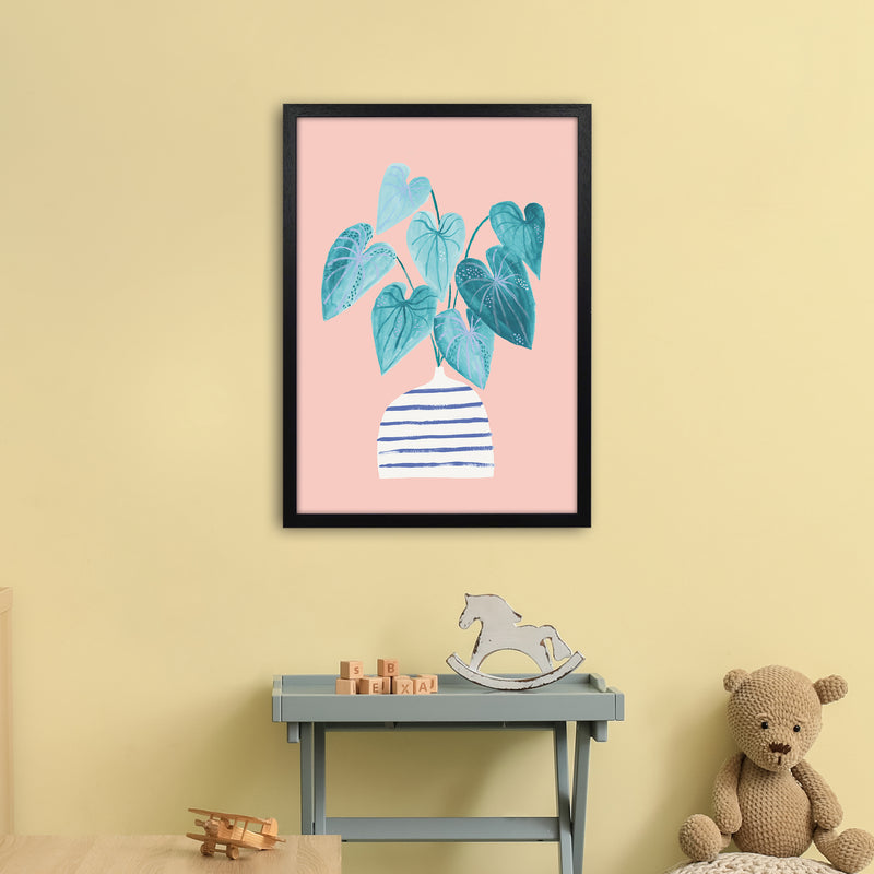 Minimal Houseplant Art Print by Laura Irwin A2 White Frame