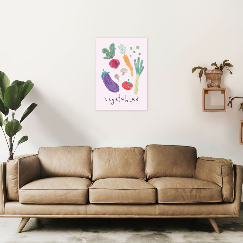 Vegetables  Art Print by Laura Irwin A2 Black Frame