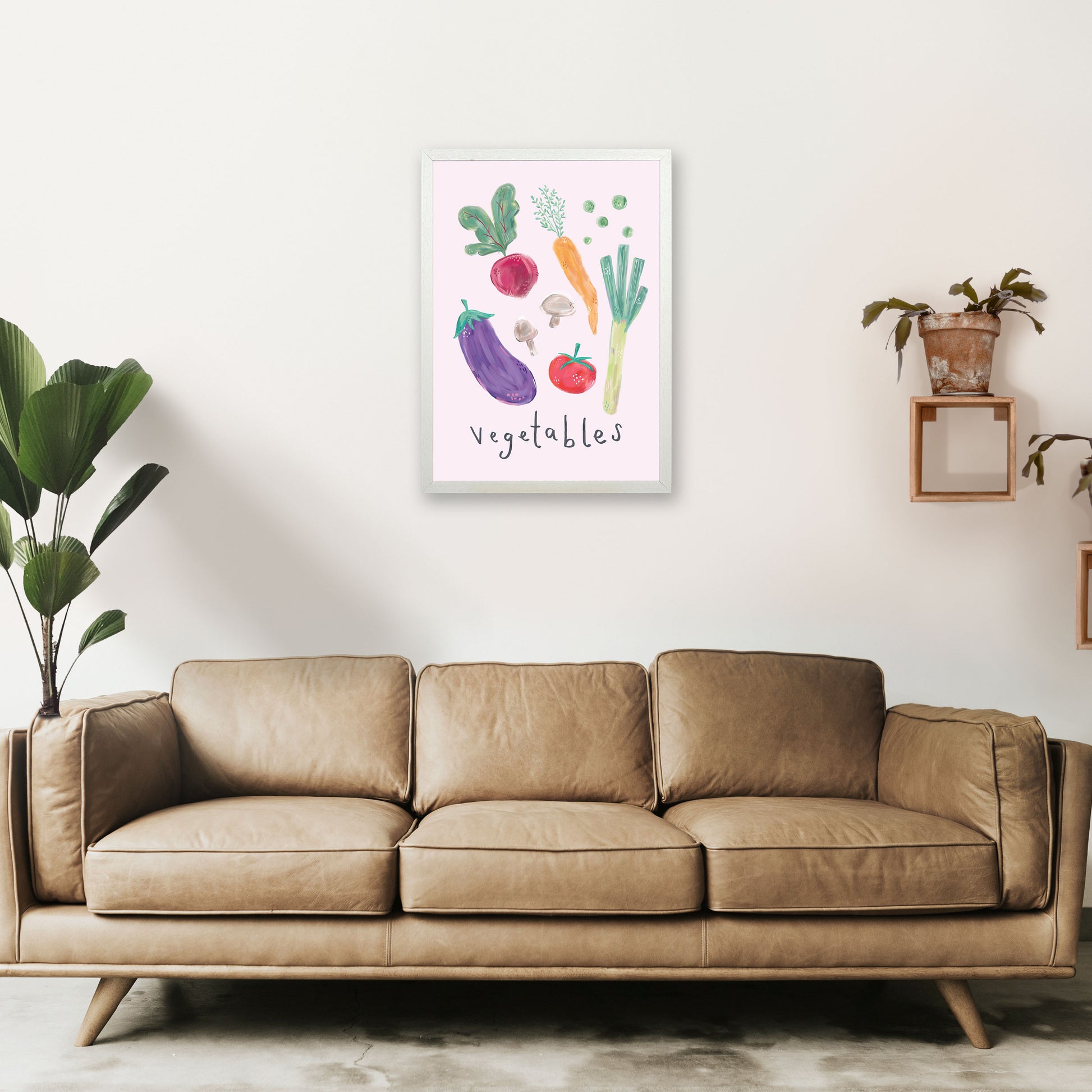 Vegetables  Art Print by Laura Irwin A2 Oak Frame