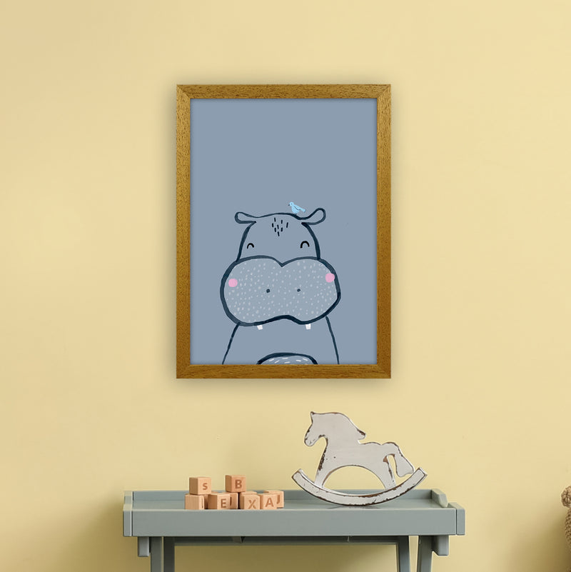 Inky Hippo Animal Art Print by Laura Irwin A3 Print Only
