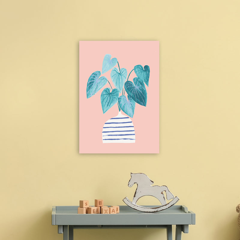 Minimal Houseplant Art Print by Laura Irwin A3 Black Frame